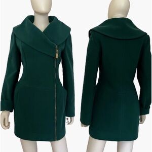 💥SALE💥WOMEN COAT ASYMMETRIC ZIP SHAWL COLLAR LINED INSULATED WOOL BLEND JACKET